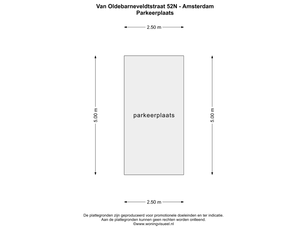 Bekijk plattegrond van Parkeerplaats van Van Oldenbarneveldtstraat 52-N