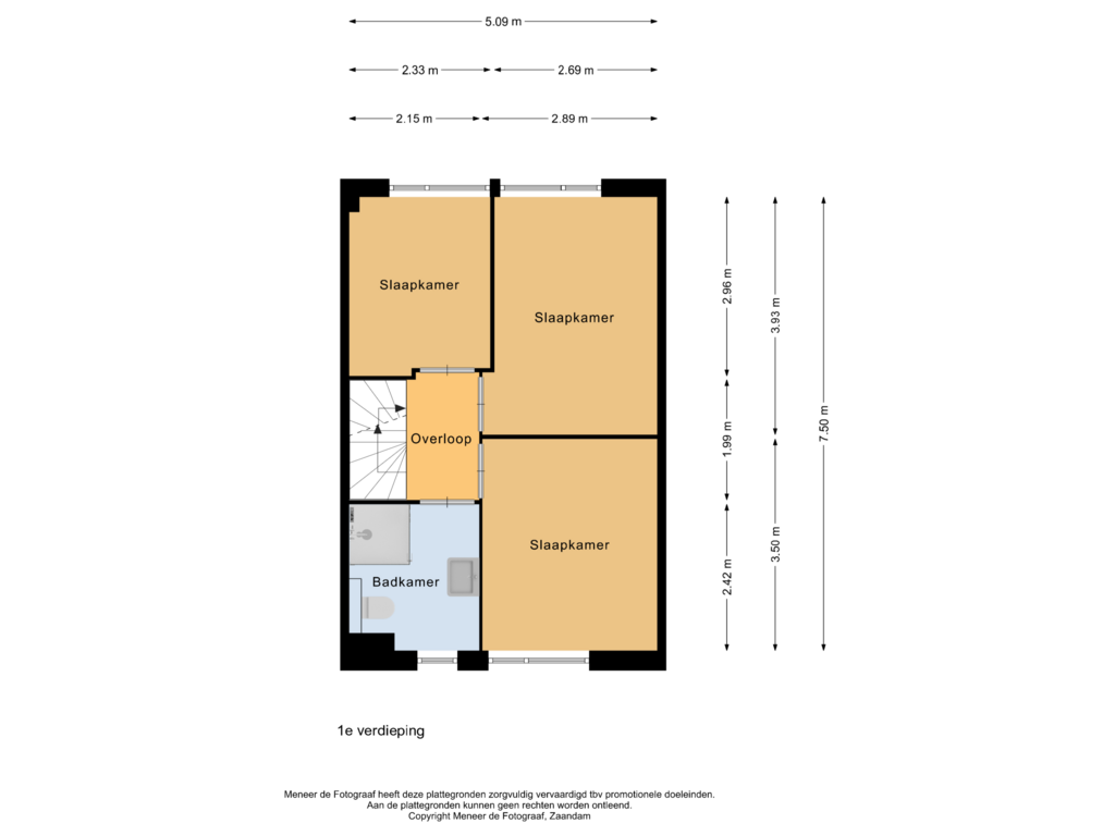 Bekijk plattegrond van 1e verdieping van Vinkebuurt 20