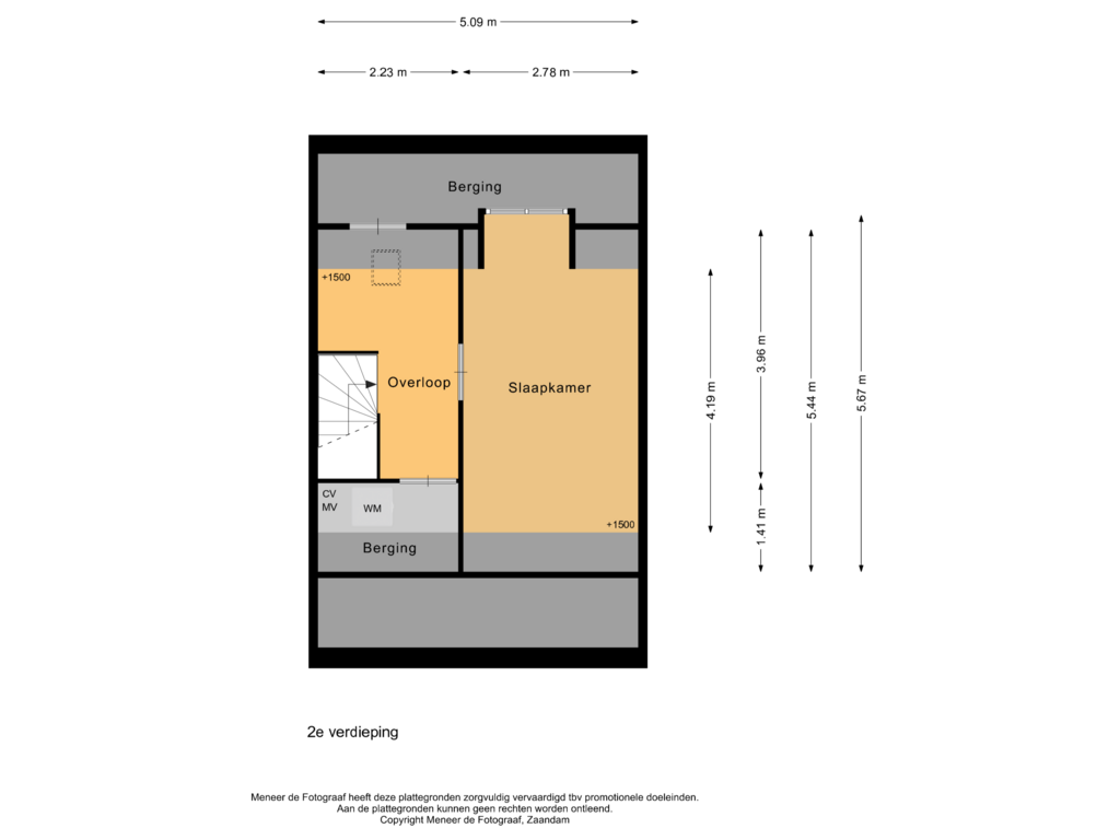 Bekijk plattegrond van 2e verdieping van Vinkebuurt 20