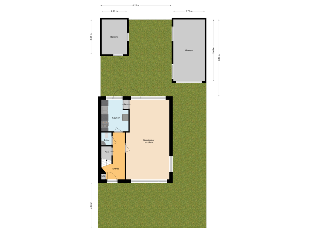 View floorplan of Situatie of Prinses Beatrixlaan 54