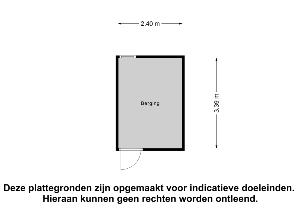 View floorplan of Berging of Doornenburgstraat 65-B