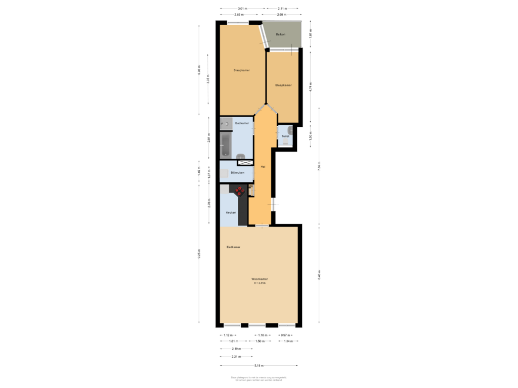 Bekijk plattegrond van Appartement van Stationsstraat 20-D