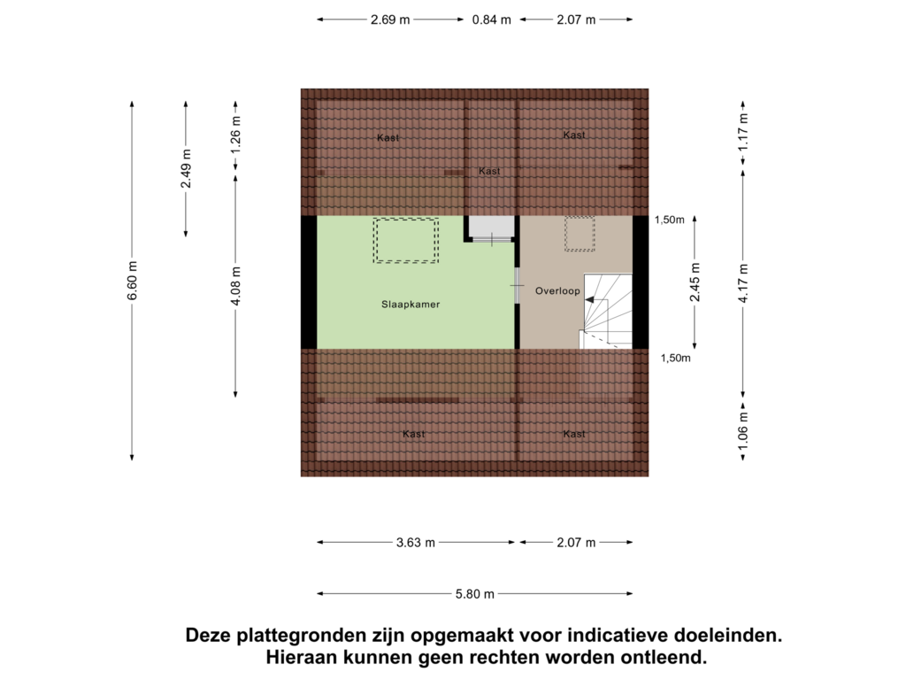 Bekijk plattegrond van Tweede Verdieping van Prinsenstraat 45