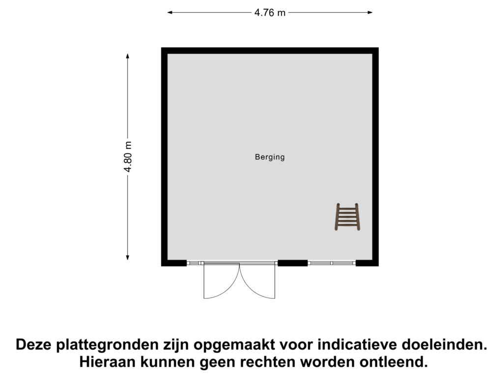 Bekijk plattegrond van Berging van Prinsenstraat 45