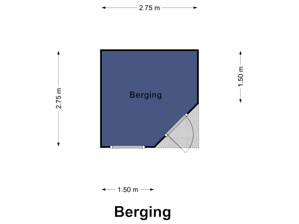 View floorplan of Berging of Aan het Stichelen 20