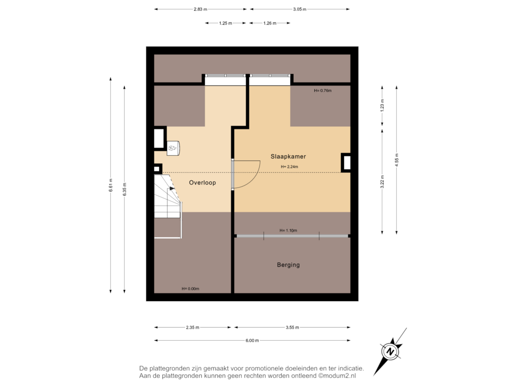 Bekijk plattegrond van 2e Verdieping van Prins Alexanderlaan 96