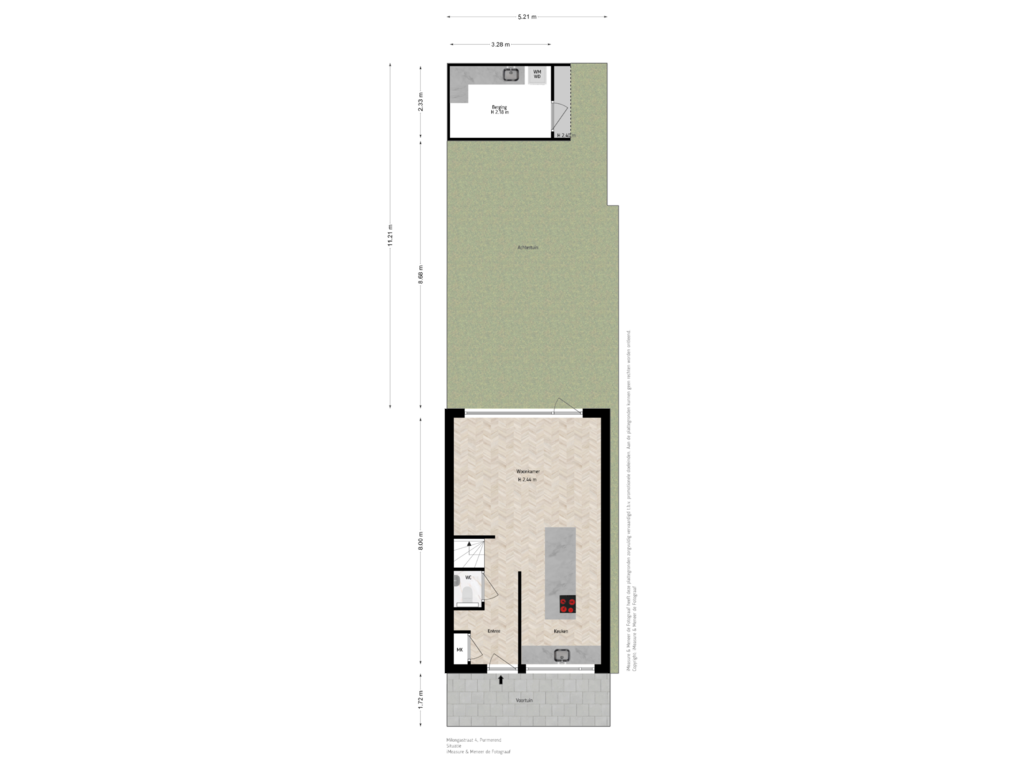 Bekijk plattegrond van Situatie van Milongastraat 4