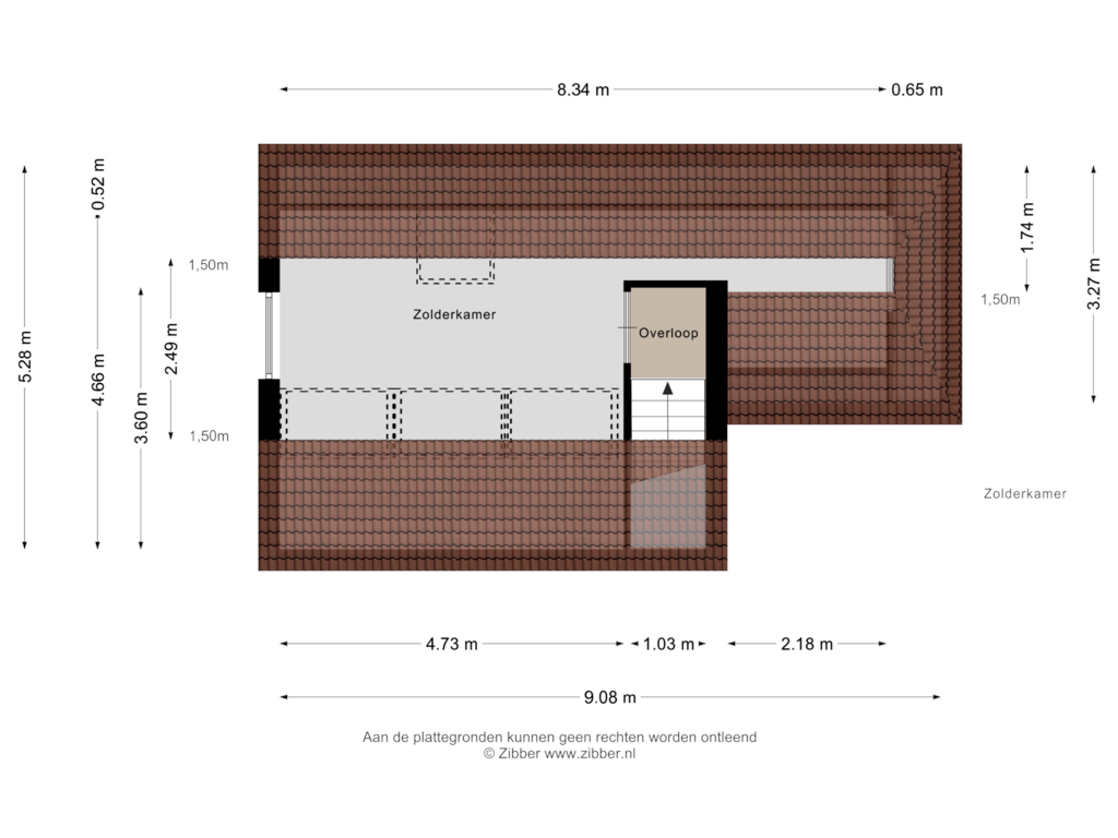 Bekijk plattegrond van Zolder van Aewal 19