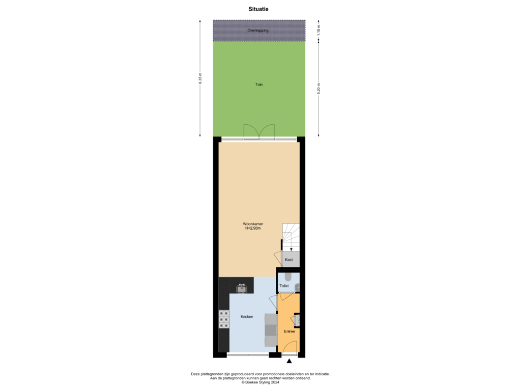 Bekijk plattegrond van Situatie van Bilderdijkstraat 14