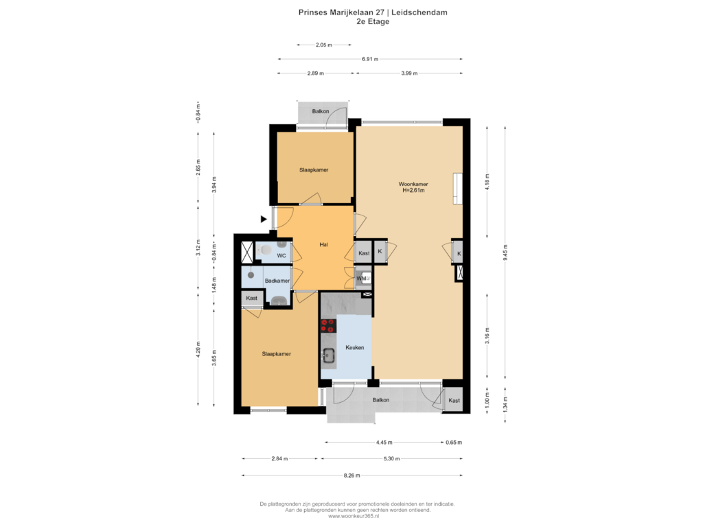 Bekijk plattegrond van 2e Etage van Prinses Marijkelaan 27