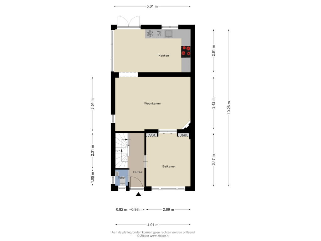 Bekijk plattegrond van Begane Grond van Hatertseweg 731