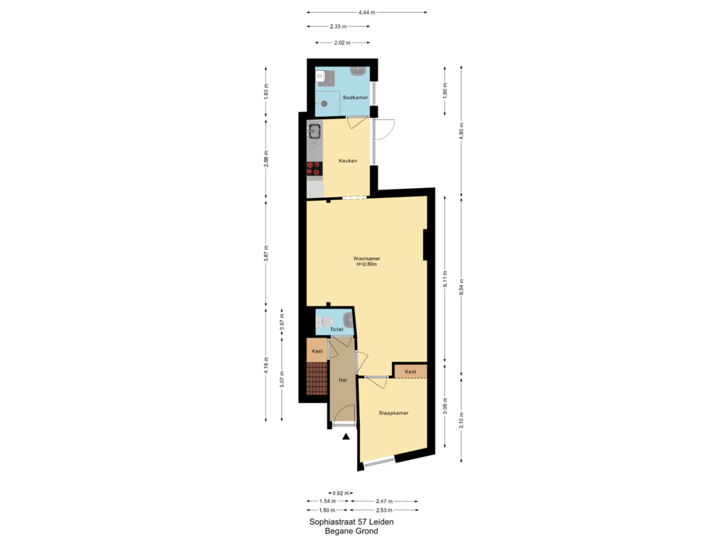 Bekijk plattegrond van Begane Grond van Sophiastraat 57