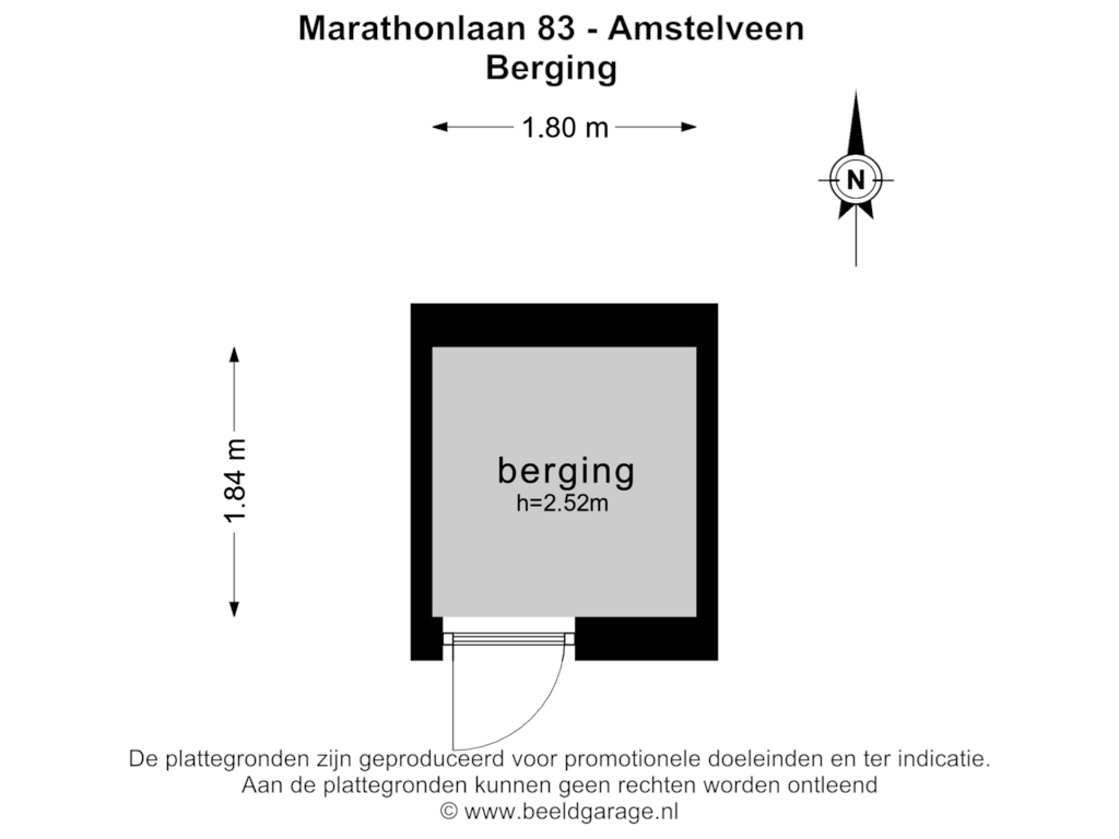 View floorplan of BERGING of Marathonlaan 83