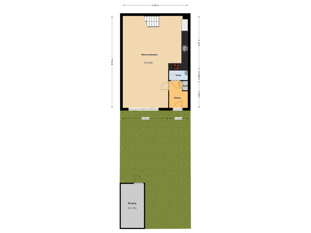 Bekijk plattegrond van Perceel van Leo Fallplantsoen 37