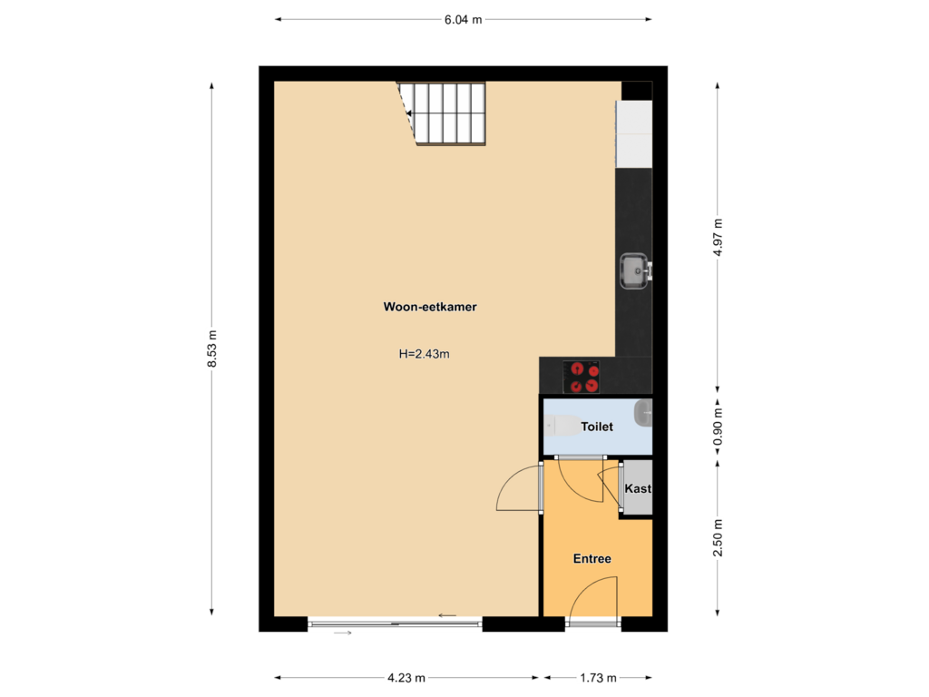 Bekijk plattegrond van First floor van Leo Fallplantsoen 37