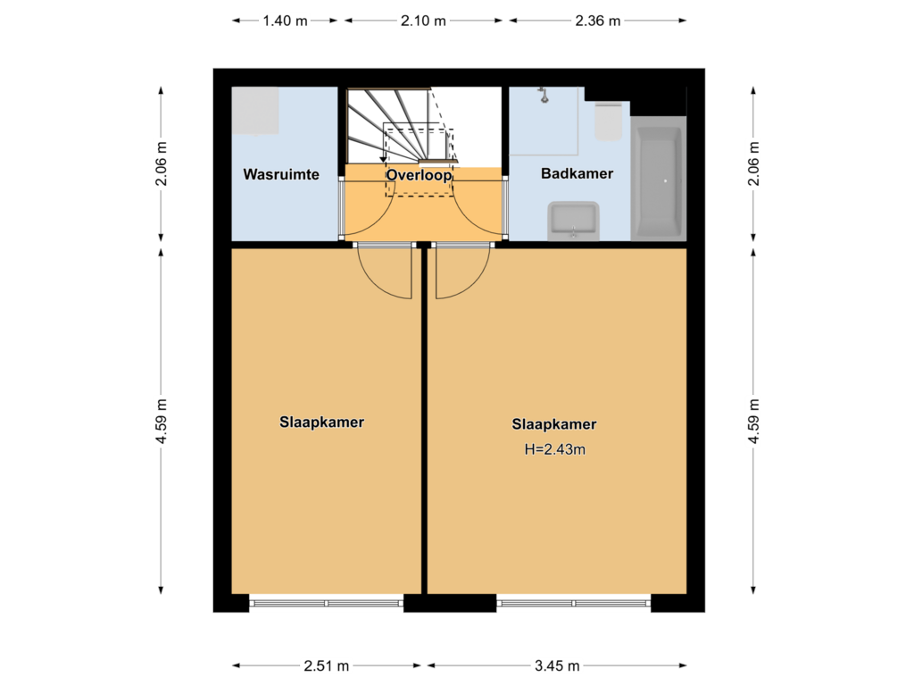 Bekijk plattegrond van Floor 1 van Leo Fallplantsoen 37