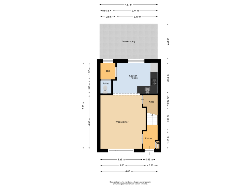 View floorplan of Begane grond of Prunusstraat 36