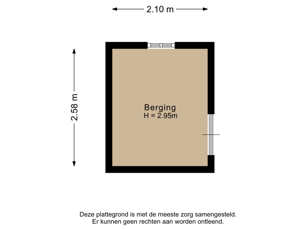 View floorplan of Berging of Prunusstraat 36