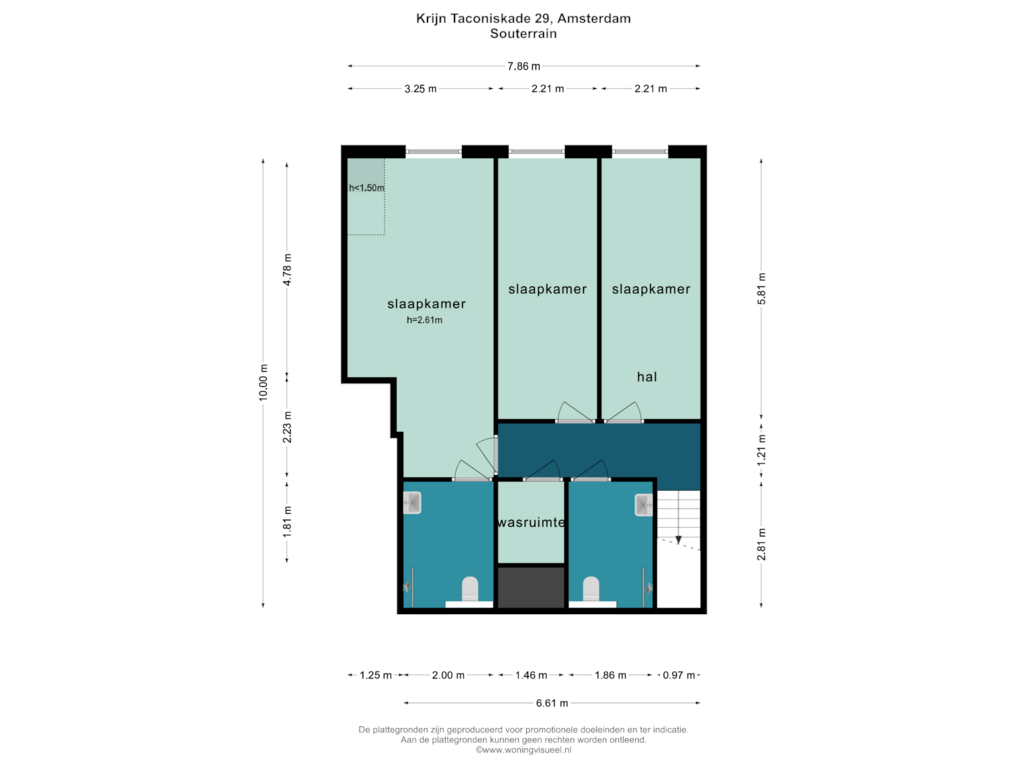 Bekijk plattegrond van SOUTERRAIN van Krijn Taconiskade 29