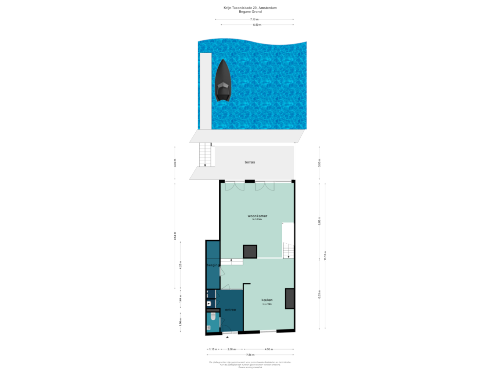 Bekijk plattegrond van BEGANE GROND van Krijn Taconiskade 29