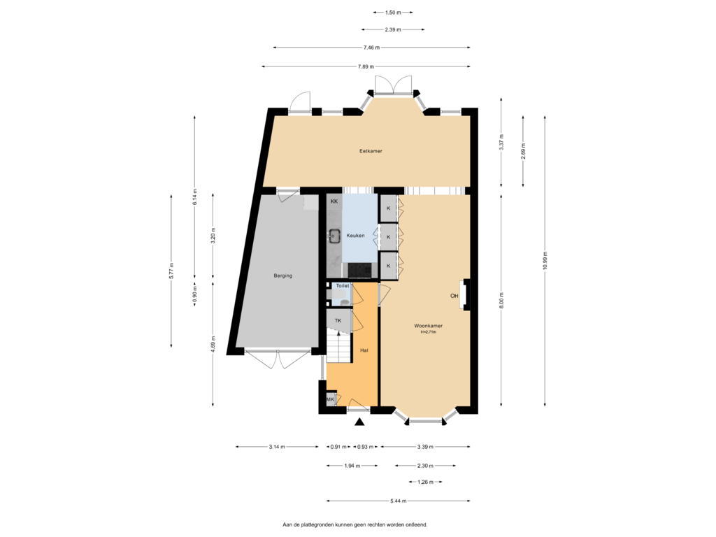 Bekijk plattegrond van Begane grond van Braamweg 29