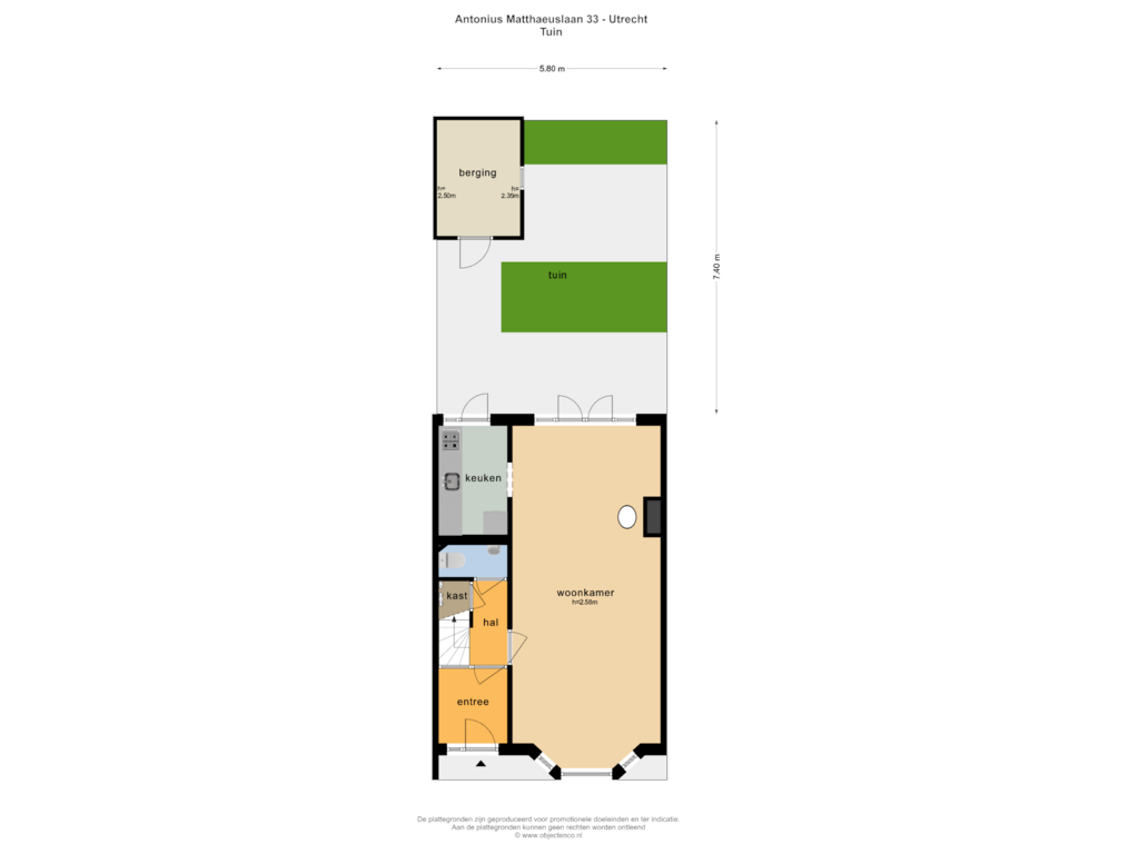 View floorplan of TUIN of Antonius Matthaeuslaan 33