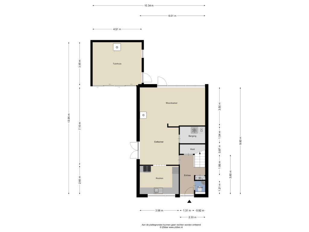 Bekijk plattegrond van Begane Grond van Ekselerbrink 14