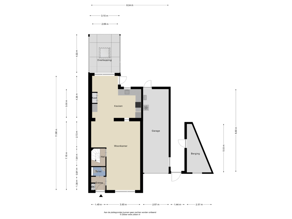 Bekijk plattegrond van Begane grond van de Gagelrijzen 108