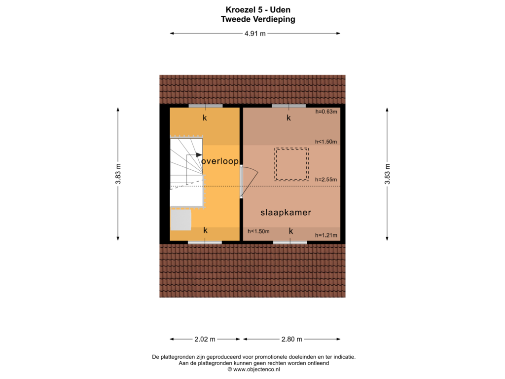 Bekijk plattegrond van TWEEDE VERDIEPING van Kroezel 5