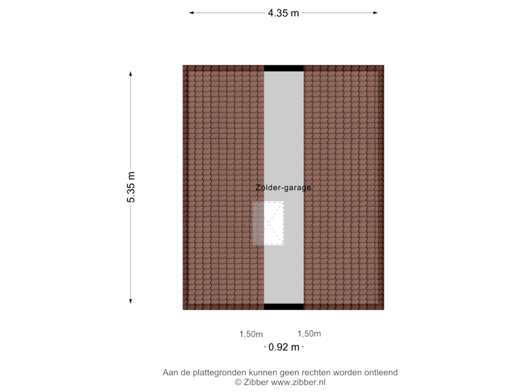 View floorplan of Zolder-garage of Haneman 1