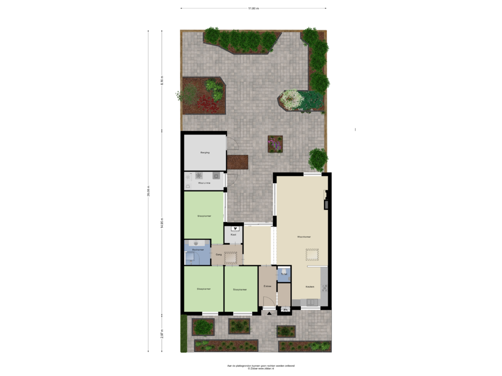 View floorplan of Appartement_Tuin of Goedroenstraat 8