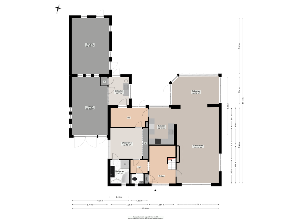 Bekijk plattegrond van Begane grond van W.A. Scholtenweg 49