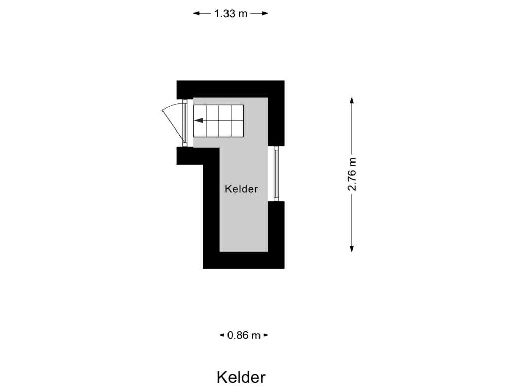 View floorplan of Kelder of Boomgaardstraat 1