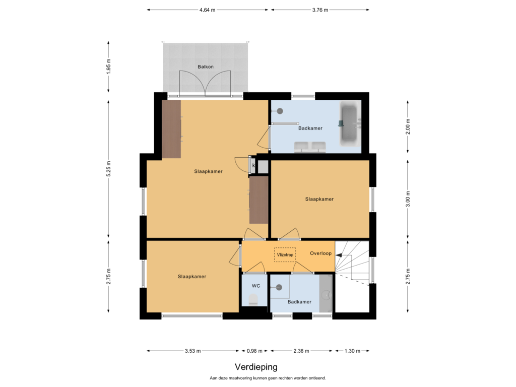 View floorplan of Verdieping of Boomgaardstraat 1