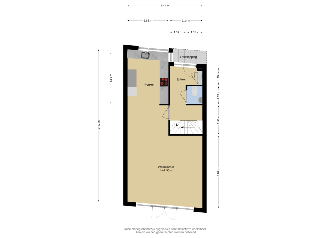 Bekijk plattegrond van Begane grond van Annie van Hattemstraat 19