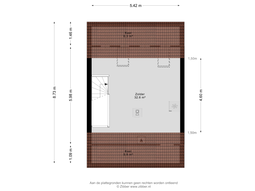 Bekijk plattegrond van Zolder van Katerhals 5