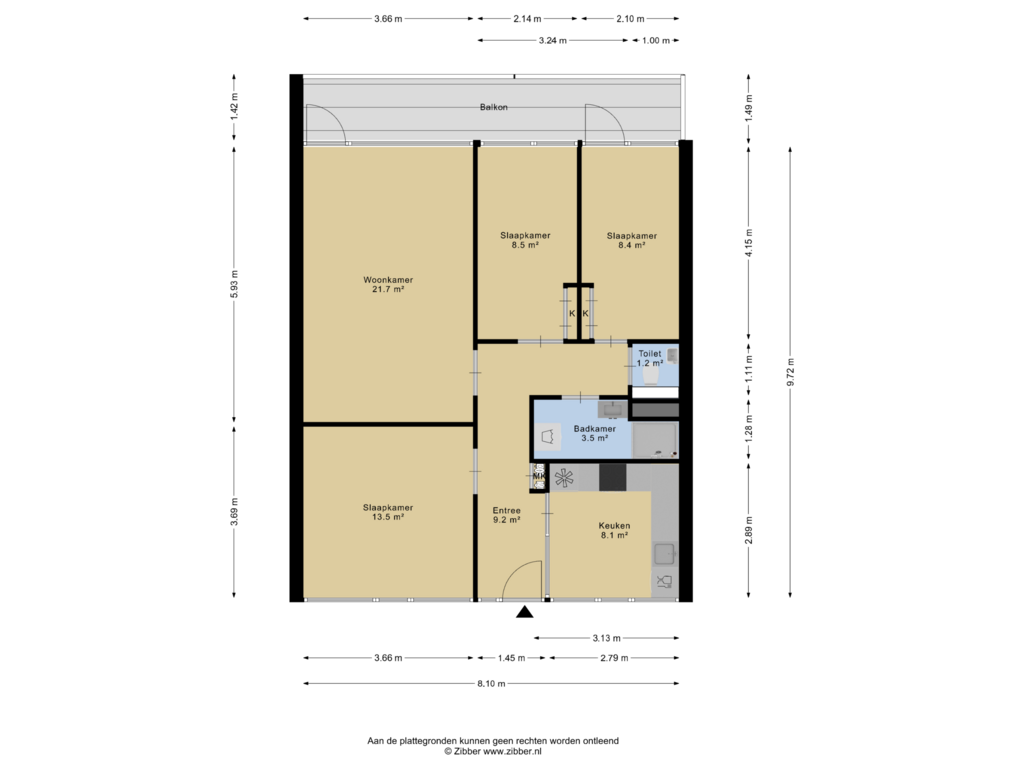 Bekijk plattegrond van Appartement van Sperwerstraat 24