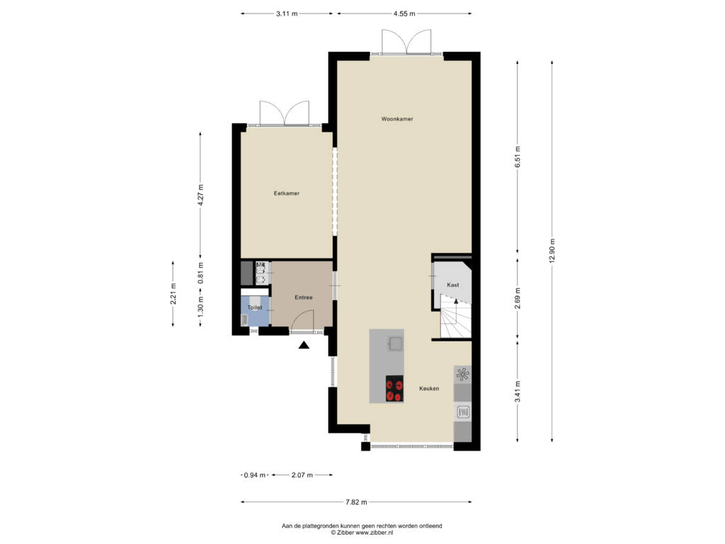 Bekijk plattegrond van Begane Grond van Woudgraaf 10