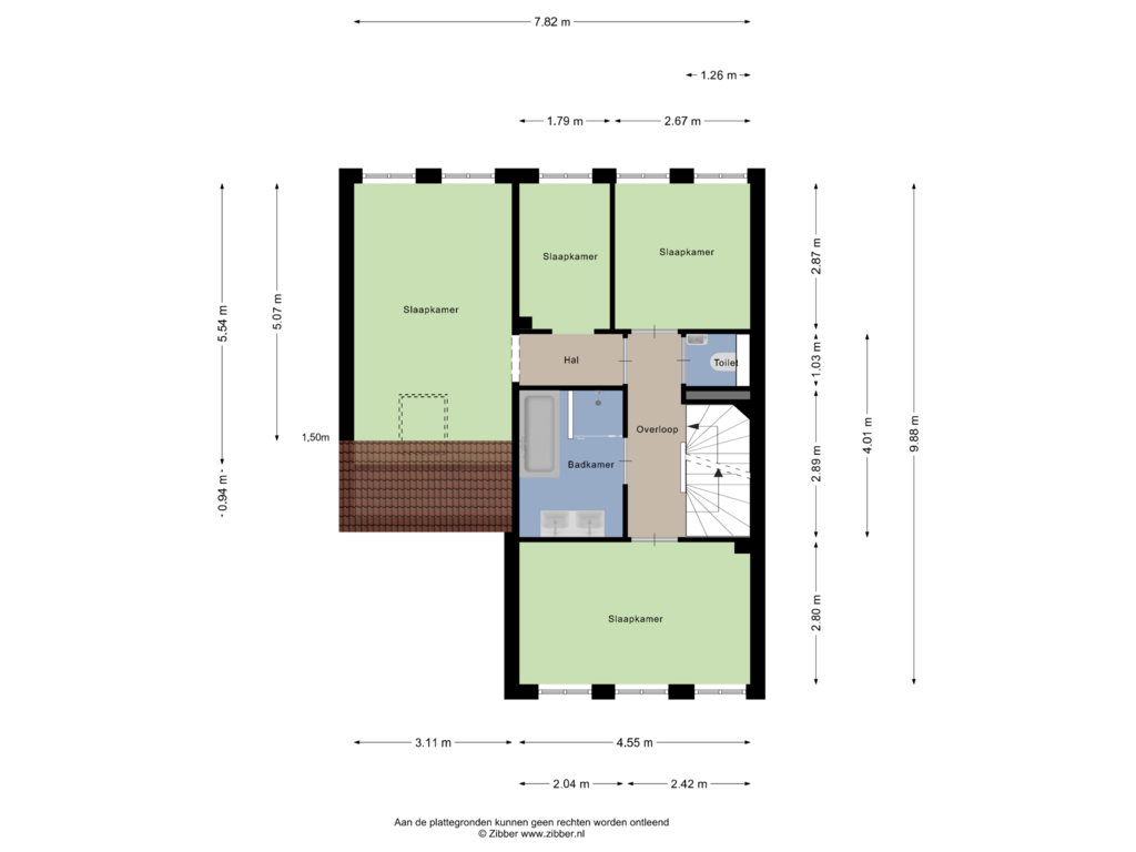 Bekijk plattegrond van Eerste Verdieping van Woudgraaf 10