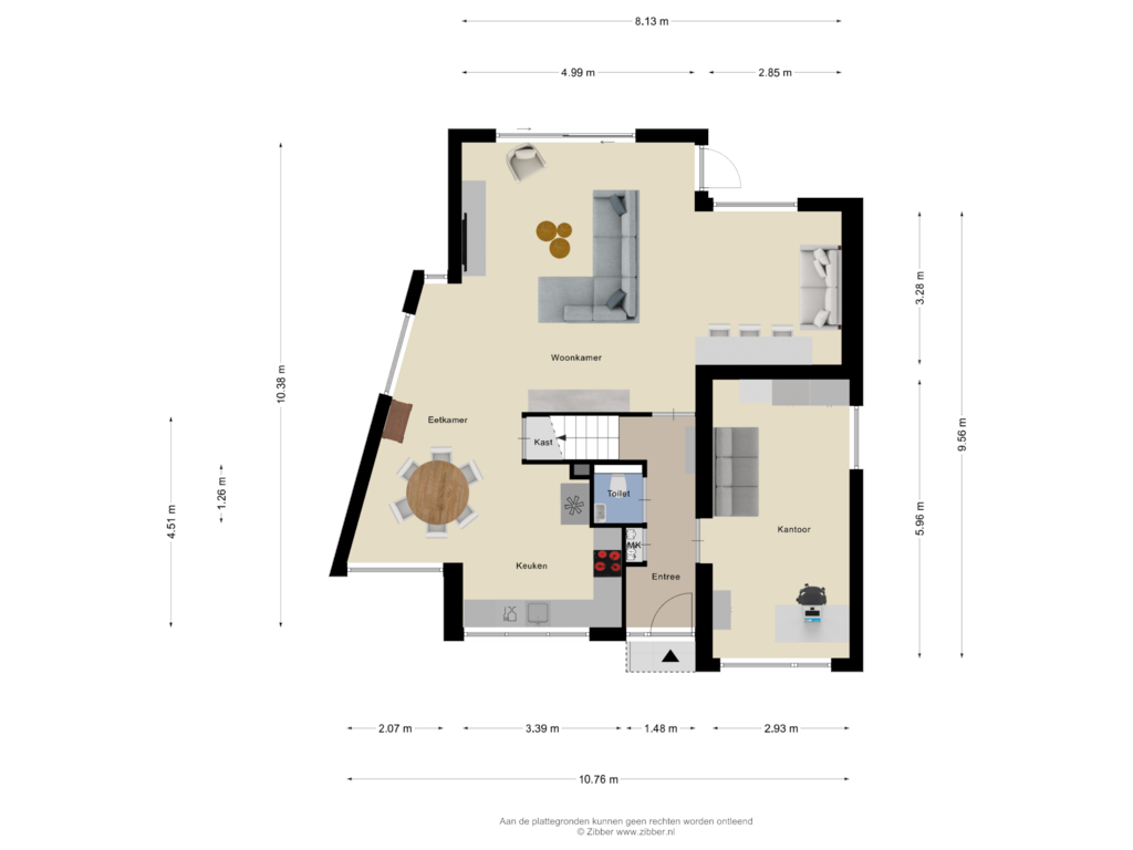 View floorplan of Begane Grond of Alphons Diepenbrocklaan 6