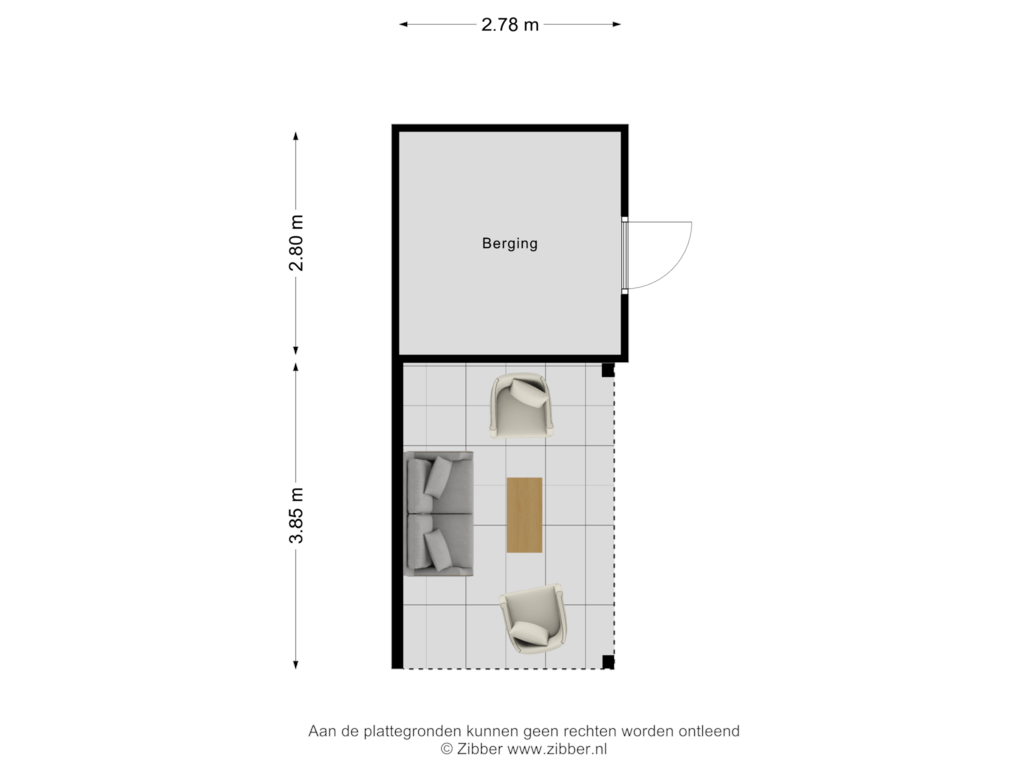 View floorplan of Berging of Alphons Diepenbrocklaan 6