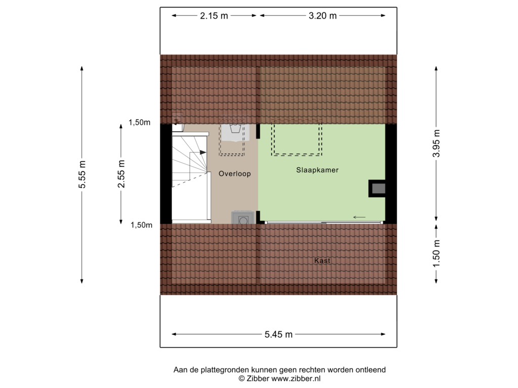 Bekijk plattegrond van Tweede Verdieping van Pauwkesstraat 33