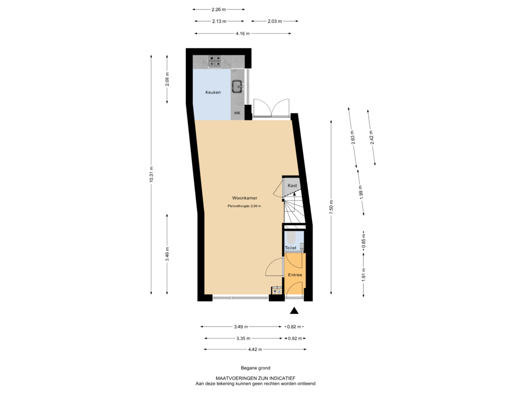 Bekijk plattegrond van Begane grond van Rozenstraat 34