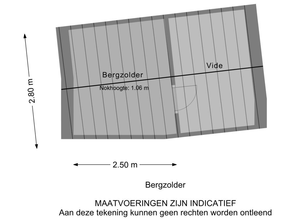 Bekijk plattegrond van Bergzolder van Rozenstraat 34