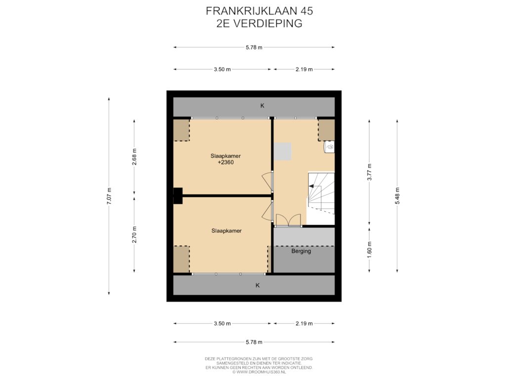 Bekijk plattegrond van 2E Verdieping van Frankrijklaan 45