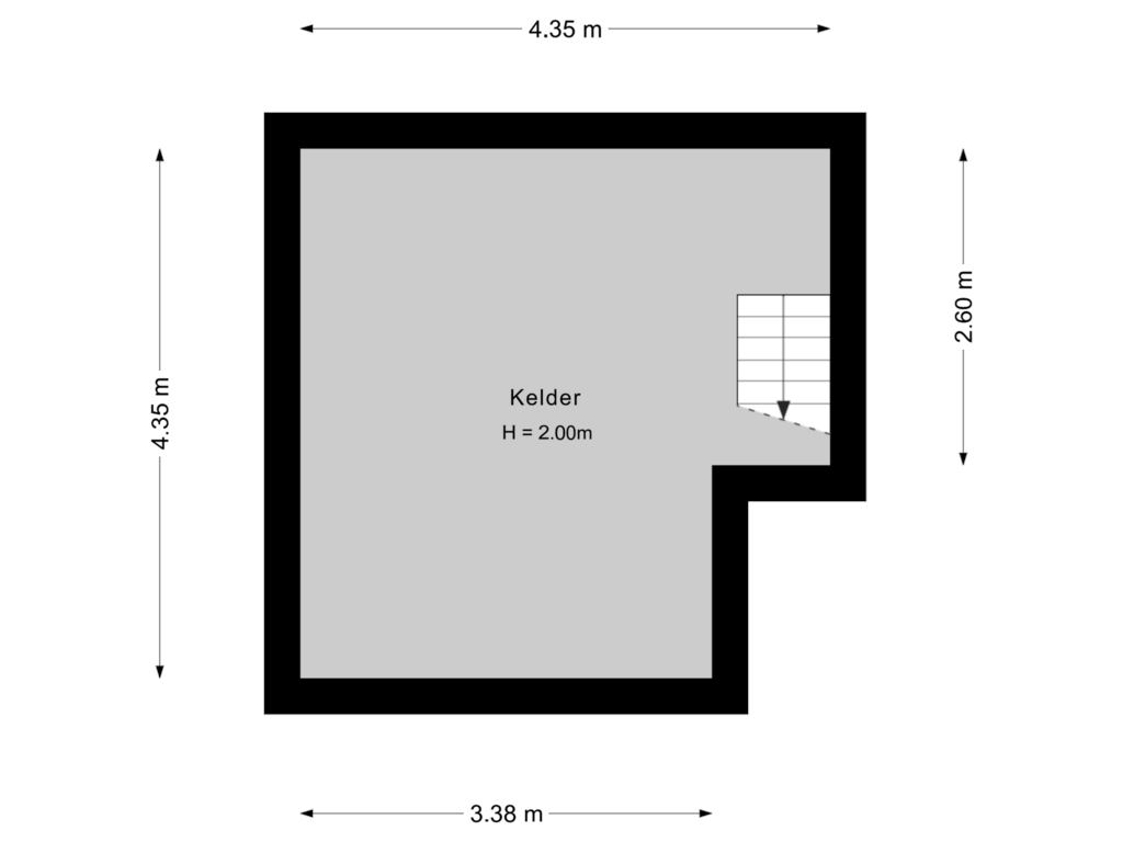 Bekijk plattegrond van Kelder van Ondiep 7