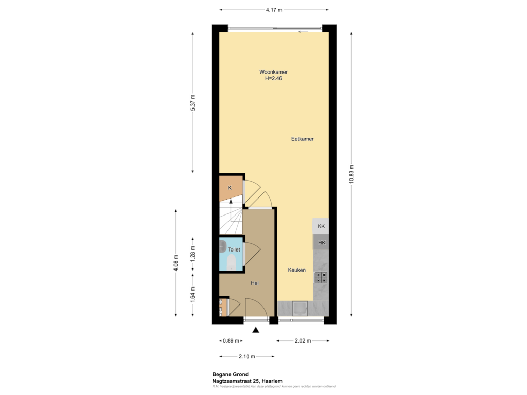 Bekijk plattegrond van Begane Grond van Nagtzaamstraat 25