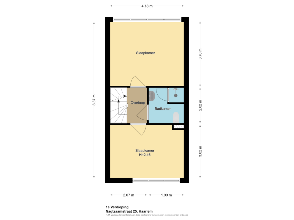 Bekijk plattegrond van 1e Verdieping van Nagtzaamstraat 25