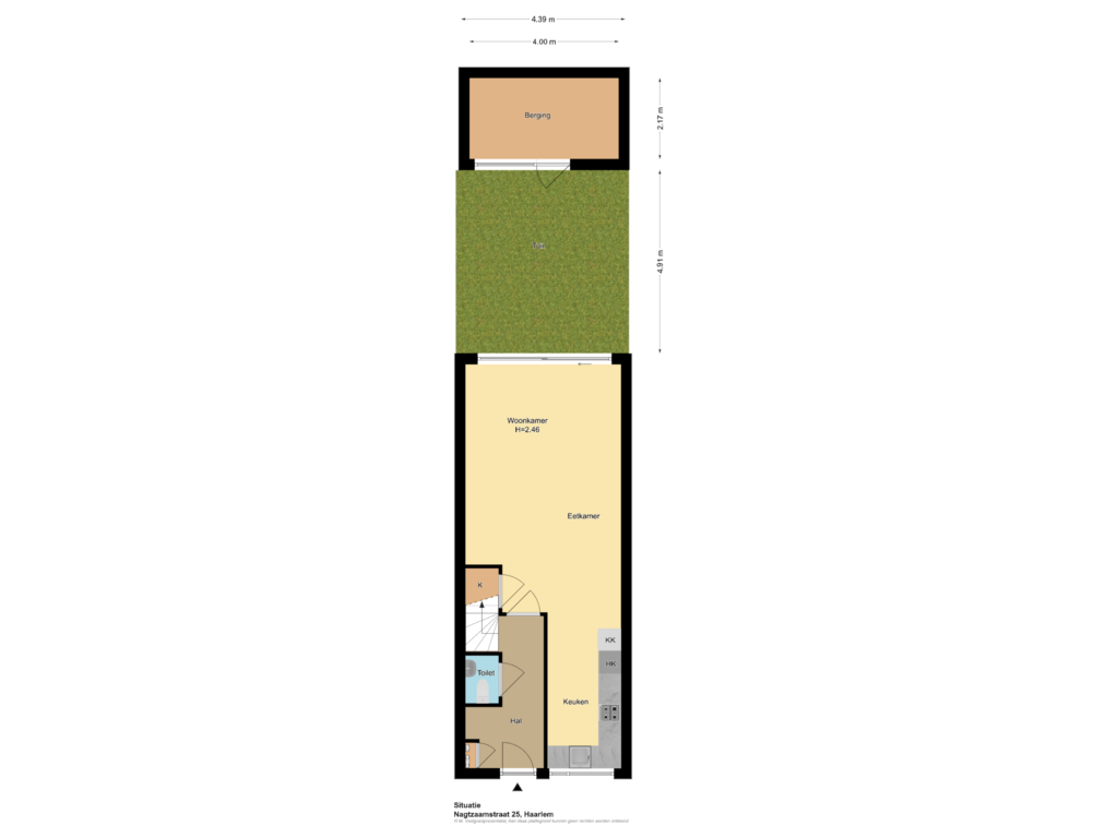 Bekijk plattegrond van Situatie van Nagtzaamstraat 25