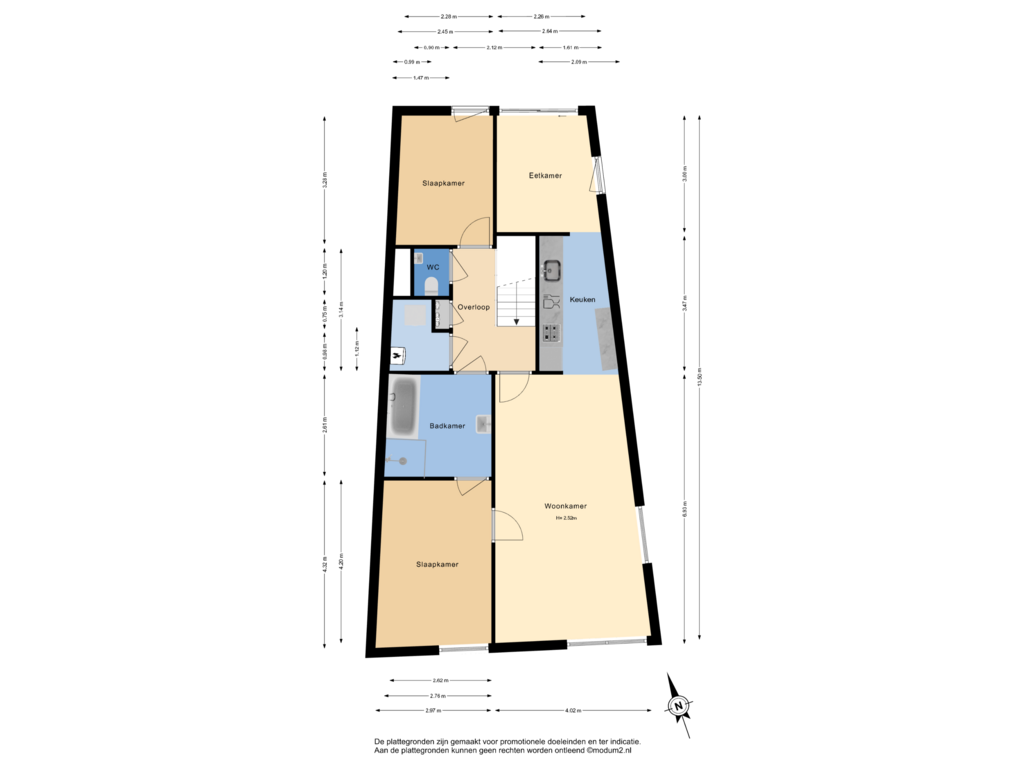 Bekijk plattegrond van 2e Verdieping van Gouden Rijderplein 58